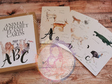 Load image into Gallery viewer, Educational Watercolour Animal Alphabet Flash Cards