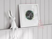 Load image into Gallery viewer, GREENERY WREATH BABY SCAN ART  - ULTRA SOUND- MOTHERS DAY