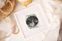 Load image into Gallery viewer, Eucalyptus Wreath Baby Scan Art - Ultra Sound- Mothers Day