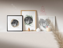 Load image into Gallery viewer, Eucalyptus Wreath Baby Scan Art - Ultra Sound- Mothers Day