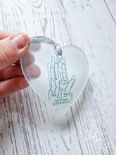 Load image into Gallery viewer, Family Hands Personalised Christmas Ornament Bauble