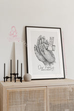 Load image into Gallery viewer, Family Of 3 Newborn Baby Personalised Mother Father Son Daughter