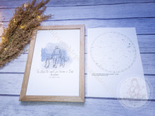 Load image into Gallery viewer, Fathers Day Foil Star Map Line Art Print