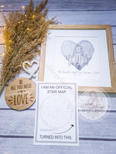 Load image into Gallery viewer, Fathers Day Foil Star Map Line Art Print