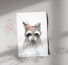 Load image into Gallery viewer, Floral Woodland Prints Set Of 6 Forest Friends Nursery Decor Animal