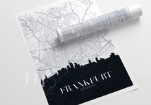 Load image into Gallery viewer, Cityscape & Map Poster - Berlin, London, Frankfurt, Prague, Paris, Newyork, Chicago, Istanbul