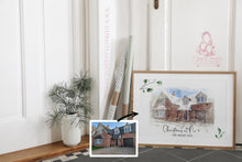Load image into Gallery viewer, Christmas Custom House Painting Illustration Digital watercolour sketch