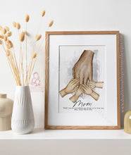 Load image into Gallery viewer, Gift For Mum// Mom & Children Custom Painting// Mothers Day Hand Print