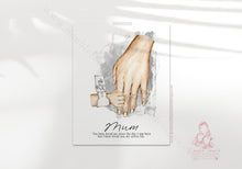 Load image into Gallery viewer, Gift For Mum// Mom & Children Custom Painting// Mothers Day Hand Print