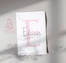 Load image into Gallery viewer, Girls Blush Floral Personalised Safari Prints