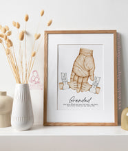 Load image into Gallery viewer, Grandad and Grandchildren Hands - Fathers Day - Birthday