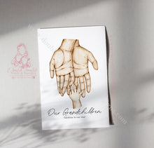 Load image into Gallery viewer, Grandparents Watercolor Hands Print Gift Christmas Birthday