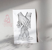 Load image into Gallery viewer, Grandparents Watercolor Hands Print Gift Christmas Birthday