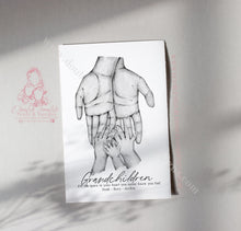 Load image into Gallery viewer, Grandparents Watercolor Hands Print Gift Christmas Birthday