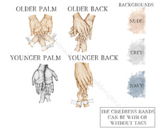 Load image into Gallery viewer, Grandparents Watercolor Hands Print Gift Christmas Birthday