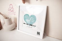 Load image into Gallery viewer, Heartbeat Foil Playable Baby Scan Art With Qr Code
