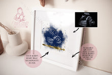 Load image into Gallery viewer, Heartbeat Ultrasound Baby Scan Soundwaves Qr Code