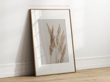 Load image into Gallery viewer, Neutral Minimalist bohemian pampas beige abstract set of 3 posters