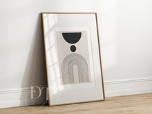 Load image into Gallery viewer, Neutral Minimalist bohemian pampas beige abstract set of 3 posters