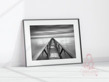 Load image into Gallery viewer, Landscape Jetty Monochrome Print