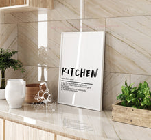 Load image into Gallery viewer, KITCHEN- NOUN PRINT- Kitchen Home Decor print - Gallery wall