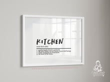 Load image into Gallery viewer, KITCHEN- NOUN PRINT- Kitchen Home Decor print - Gallery wall