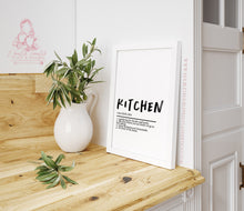 Load image into Gallery viewer, KITCHEN- NOUN PRINT- Kitchen Home Decor print - Gallery wall