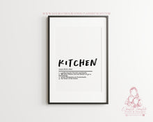 Load image into Gallery viewer, KITCHEN- NOUN PRINT- Kitchen Home Decor print - Gallery wall