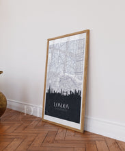 Load image into Gallery viewer, Cityscape & Map Poster - Berlin, London, Frankfurt, Prague, Paris, Newyork, Chicago, Istanbul