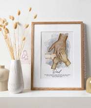 Load image into Gallery viewer, Dad and children Hands -Personalised father print