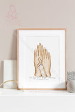 Load image into Gallery viewer, Mothers Day Gift - Nana- Grandma Mummy 3 Generations Hand Portrait