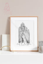 Load image into Gallery viewer, Mothers Day Gift - Nana- Grandma Mummy 3 Generations Hand Portrait