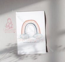 Load image into Gallery viewer, Newborn Baby Arrival Announcement Personalised Boho Pastel Rainbow Print