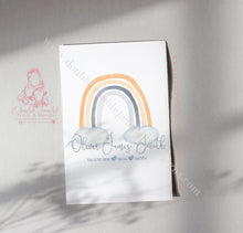 Load image into Gallery viewer, Newborn Baby Arrival Announcement Personalised Boho Pastel Rainbow Print