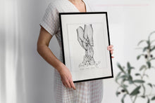 Load image into Gallery viewer, Personalised Family Portrait Hands Print, Mother, Father, Children