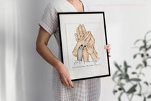Load image into Gallery viewer, Personalised family portrait with a pet - Custom family painting with a cat or dog