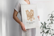 Load image into Gallery viewer, Grandparents , Watercolor hands print, gift, Christmas Birthday