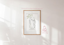 Load image into Gallery viewer, NEWBORN LINE ART BIRTH PRINT