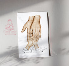 Load image into Gallery viewer, Personalised Family Portrait Hands Print Mother Father Children