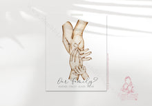 Load image into Gallery viewer, Personalised Family Portrait Hands Print Mother Father Children