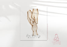 Load image into Gallery viewer, Personalised Family Portrait Hands Print Mother Father Children
