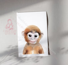 Load image into Gallery viewer, Personalised Jungle Safari Animal Portrait Prints