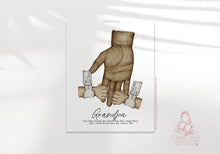 Load image into Gallery viewer, Grandad and Grandchildren Hands - Fathers Day - Birthday
