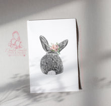 Load image into Gallery viewer, FLORAL PERSONALISED SET OF 3 BUNNY PRINTS