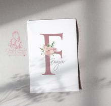Load image into Gallery viewer, FLORAL PERSONALISED SET OF 3 BUNNY PRINTS