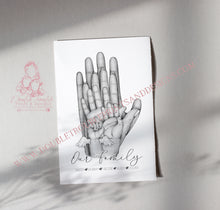 Load image into Gallery viewer, Custom Family portrait picture with Pets - Gift for family with new baby - Wedding gift idea - Mothers Day Gift - Mothering Sunday for new mom