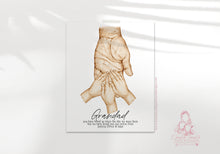 Load image into Gallery viewer, Grandad and Grandchildren Hands - Fathers Day - Birthday
