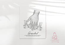 Load image into Gallery viewer, Grandad and Grandchildren Hands - Fathers Day - Birthday