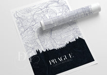 Load image into Gallery viewer, Cityscape & Map Poster - Berlin, London, Frankfurt, Prague, Paris, Newyork, Chicago, Istanbul
