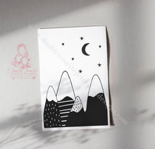 Load image into Gallery viewer, Scandinavian Monochrome Nursery Childrens Room Prints